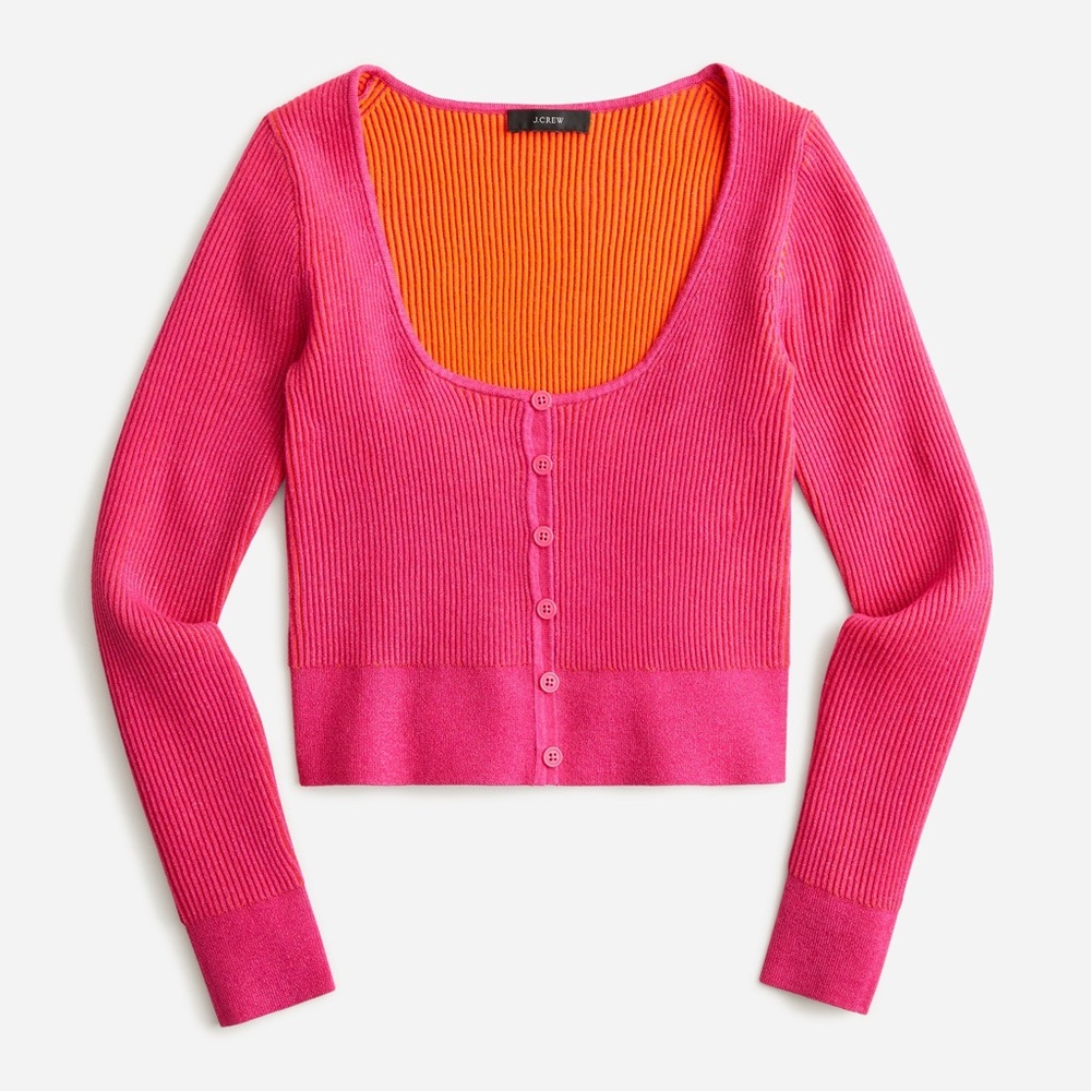 NWOT J. Crew Scoopneck stretch cardigan top Size S